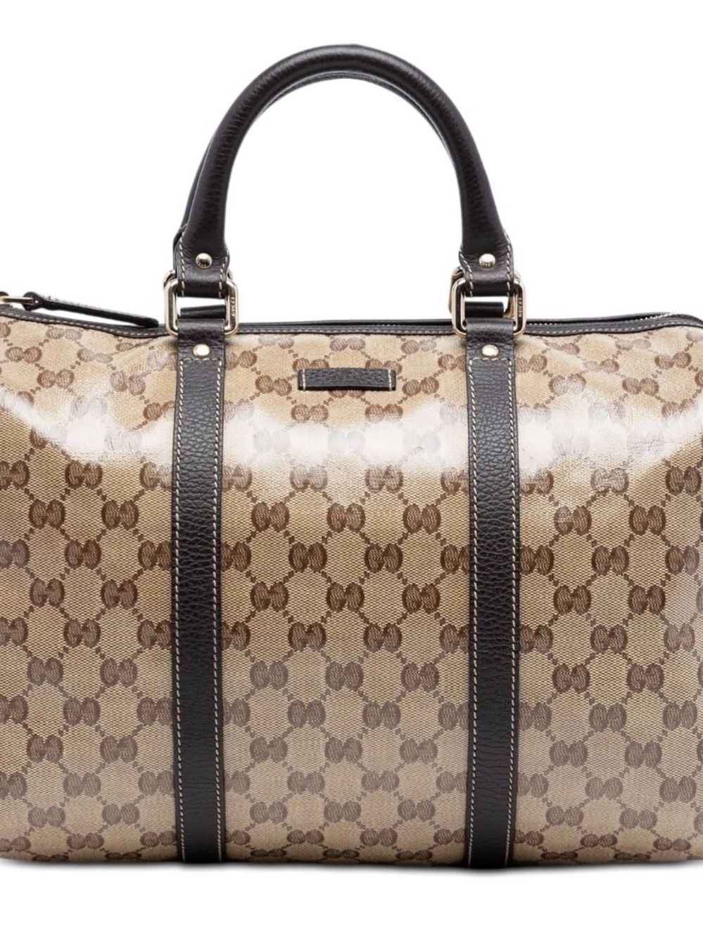 Gucci Boston-Speedy Beige and Dark Brown GG Monogram Carryall
